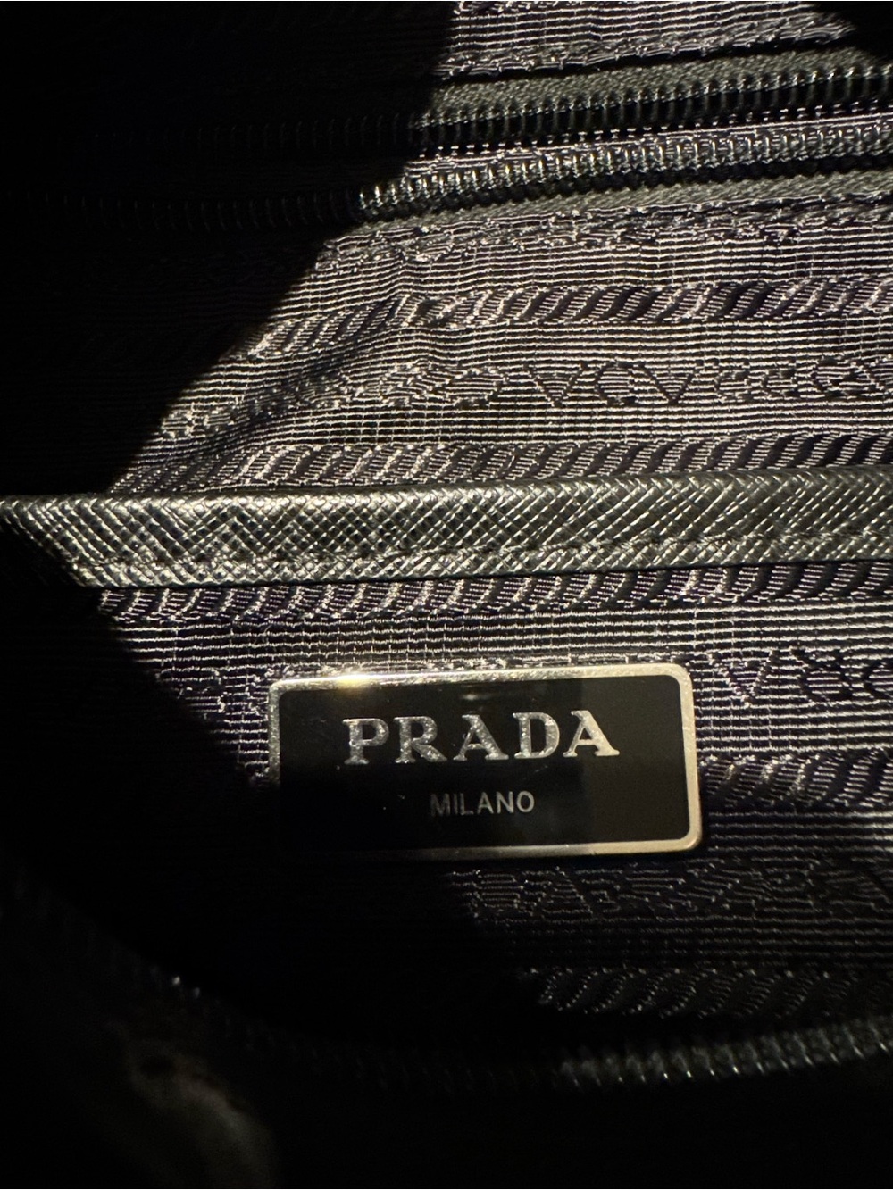 Prada Studded Tessuto Messenger Bag – Black - Picture 11 of 13